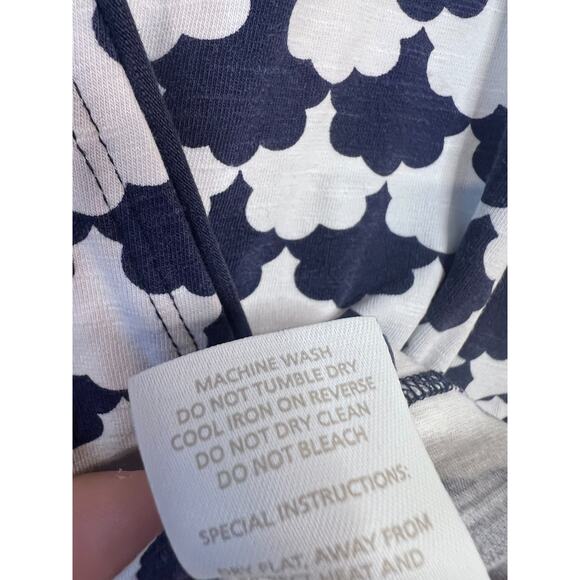 Boden Short Sleeve Dress Navy White Size 10L Easy Comfy - Picture 2 of 6